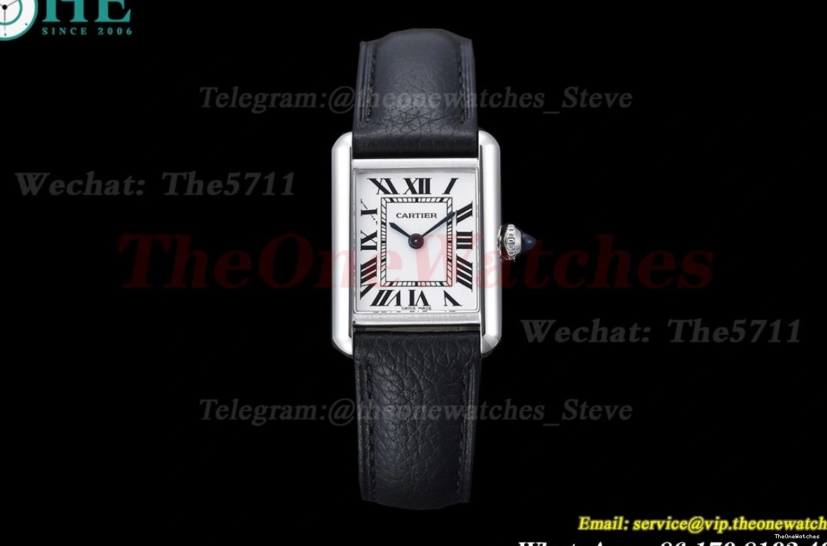 K11F On Black Strap Small Quartz Tank Must dial White 0513